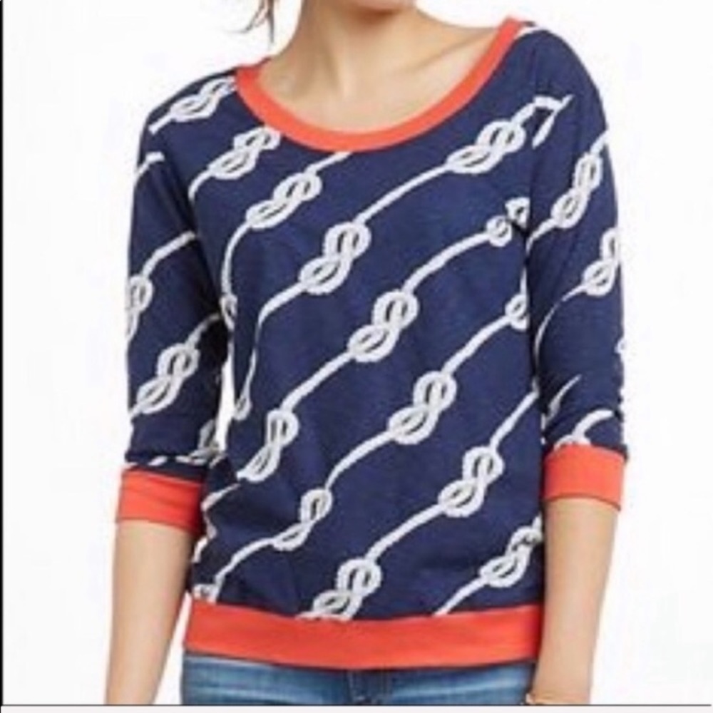 Anthropologie | Porridge Gabby Nautical Knot Top